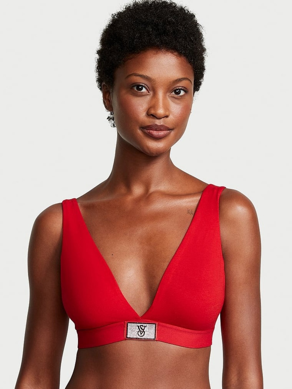 Victoria's Secret Red Deep V Wireless Bralette